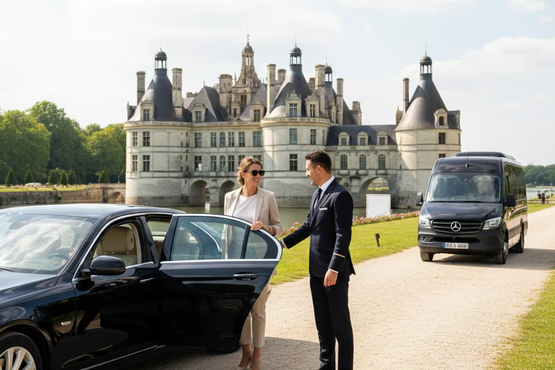 Transfert excursion Vallée de la Loire chauffeur privé Service limousine France